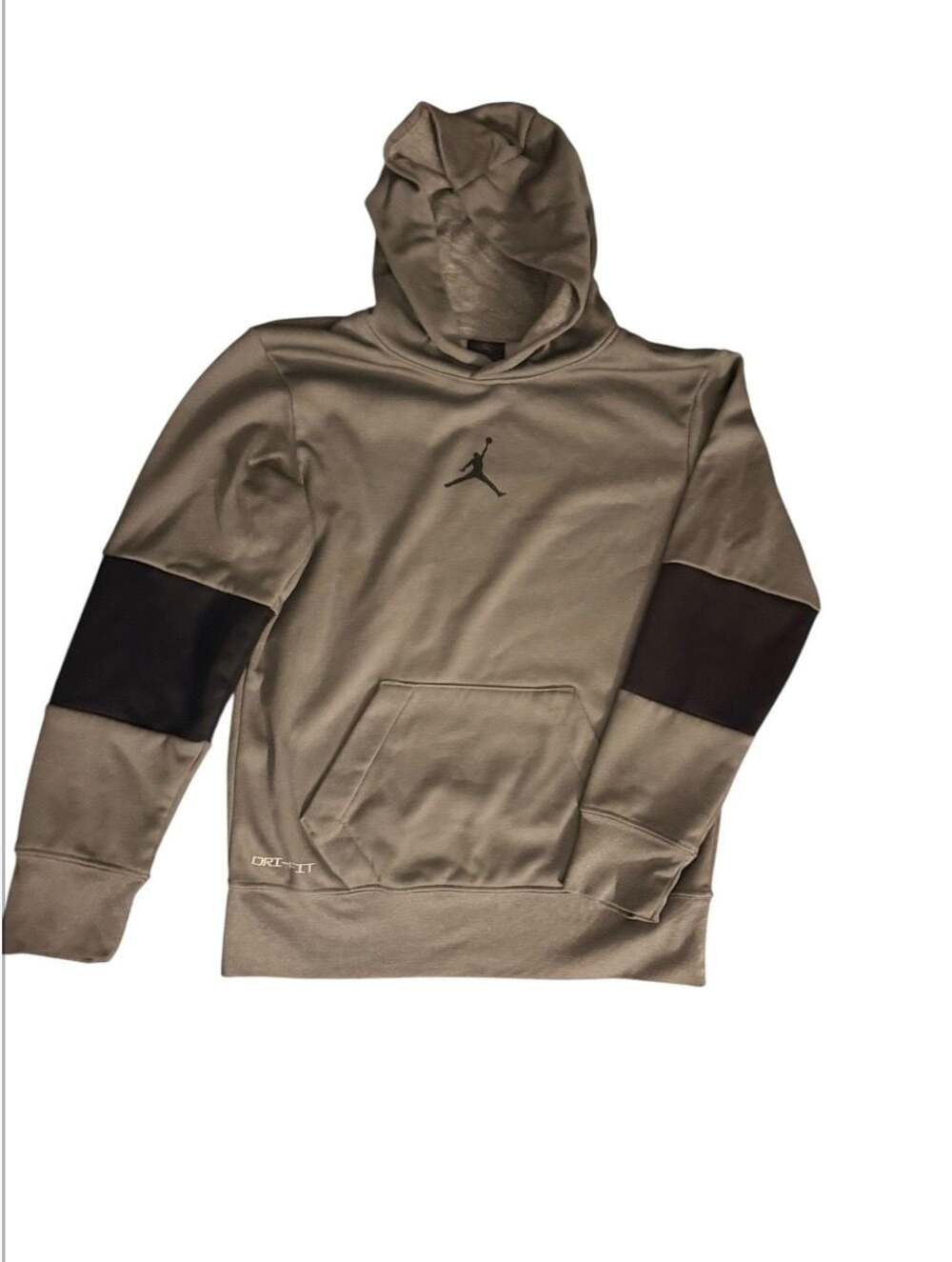 Jordan Dri-FIT Youth Boys Therma Hoodie Gray/Black Size Medium 10-12 Years